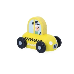 Voiture de taxi en bois