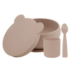 Coffret Mes 1er Repas : Bol / Couvercle / Cuillère et Gobelet en silicone