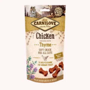 Combatl_ennuiengardantvotrechienoccupes-2025-05-16T211522.077.pngv1747422932 Carnilove Fresh Friandises Semi-Humides pour Chat – Poulet & Thym (50 g)