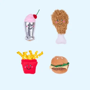 Combatl_ennuiengardantvotrechienoccupes-2025-10-14T121152.216_f8ffd2dc-3284-4be9-8d22-917c7bedfb0d.pngv1760437222 ZippyClaws® NomNomz® Lot de 4 – Restauration Rapide pour Chat