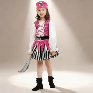 Déguisement Pirate Fille Rose