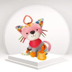 Hochet peluche Chaton avec jouet de dentition
