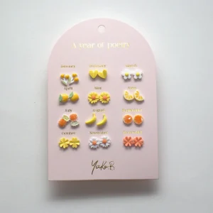 YB-500-224.webp Boucles d’oreilles Un an de poésie Vive 12 Paires