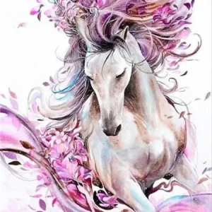 Broderie Diamant - Cheval Blanc Art