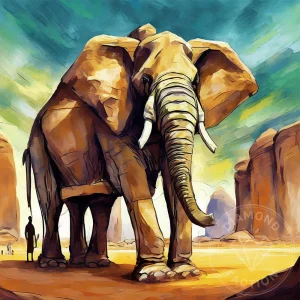 broderie-diamant-elephant-pres-de-lhomme-934335.jpgv1702740100 Broderie Diamant - Éléphant près de l'Homme