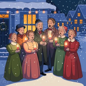 Broderie Diamant - Famille à Noël