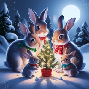 broderie-diamant-famille-lapin-noel-290567.jpgv1732086630 Broderie Diamant - Famille Lapin Noël