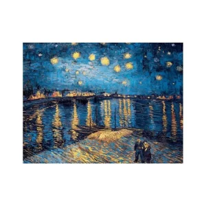 Broderie Diamant - Nuit sur le Lac Oeuvre d'Art