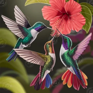 Broderie Diamant - Oiseaux Volants