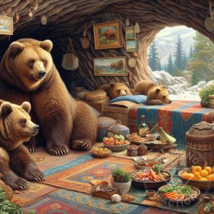 Broderie Diamant - Ours en Montagne