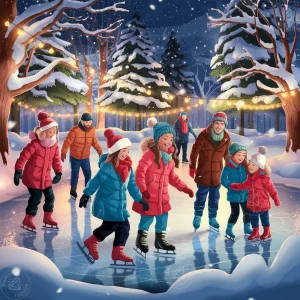 Broderie Diamant - Patinoire Noël