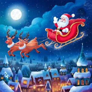 Broderie Diamant - Père Noël Livreur