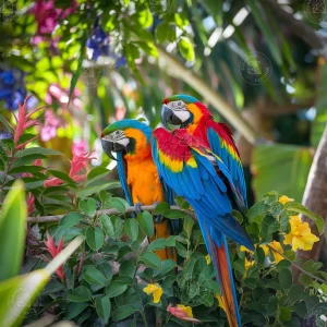 Broderie Diamant - Perroquets Tropicaux