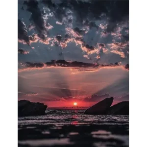 Broderie Diamant - Sunset Pleine Mer