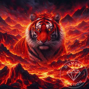 Broderie Diamant - Tigre de Feu