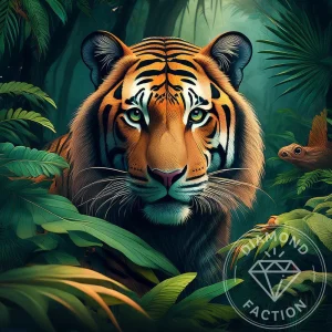 Broderie Diamant - Tigre de la Jungle