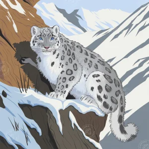 Broderie Diamant - Tigre des neiges