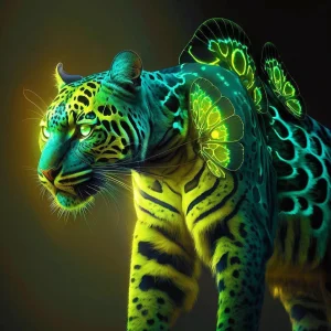 Broderie Diamant - Tigre Vert Furtif