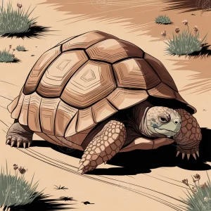 Broderie Diamant - Tortue du Désert