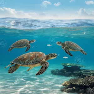 Broderie Diamant - Tortues de mer