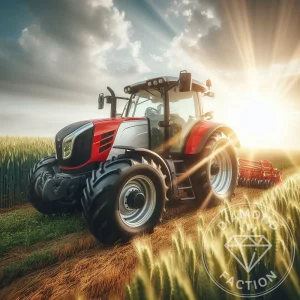 Broderie Diamant - Tracteur dans les champs