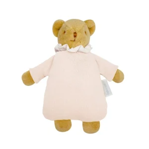 ours-nid-d-ange-avec-hochet-20cm-coton-bio-rose-poudre.jpgv1729263616 Doudou hochet ours nid d'ange rose poudré 20 cm